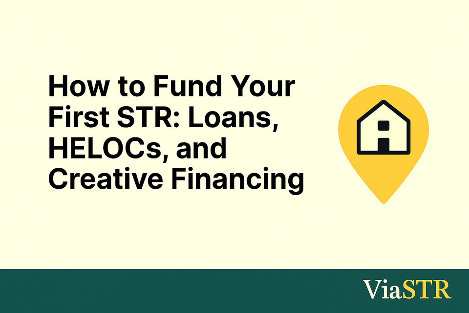 How to Fund Your First STR: Loans, HELOCs, and Creative Financing